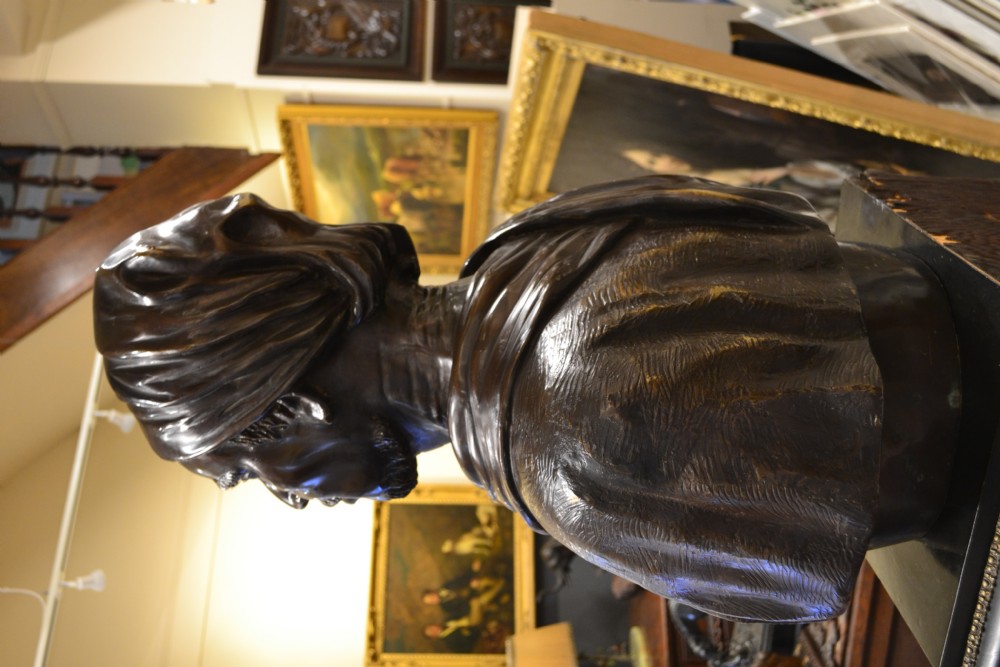 Large and impressive bronze bust of Mustafa Kemel Ataturk View III