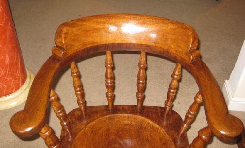 VICTORIAN ELM CAPTAINS CHAIRS - ADDITIONAL PHOTO 3