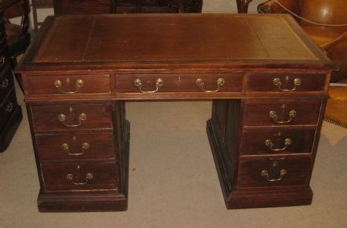 Victorian Pine Pedestal Desk