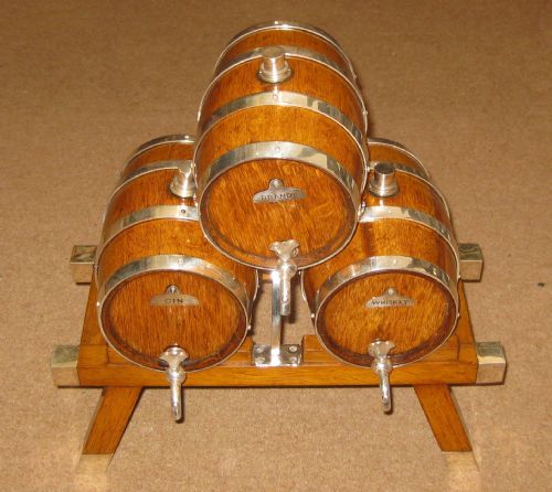 A Wonderful Group of Oak and Plate Barrels