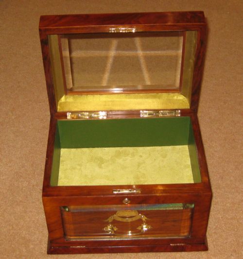 A Splendid Victorian Walnut Jewellery Box.
