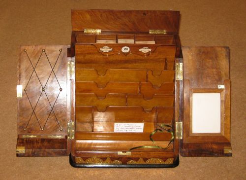 A SPLENDID VICTORIAN WALNUT STATIONERY CABINET - ADDITIONAL PHOTO 1