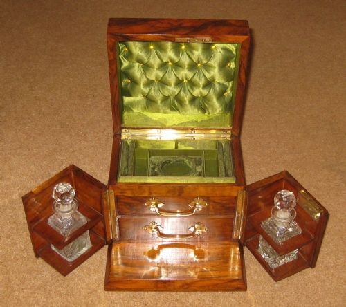 An Unusual Victorian Walnut Jewellery Box