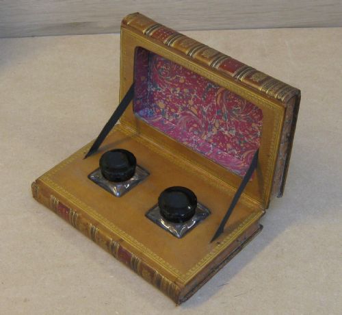 UNUSUAL CIRCA 1930S BOOK BOX INK STAND - ADDITIONAL PHOTO 1