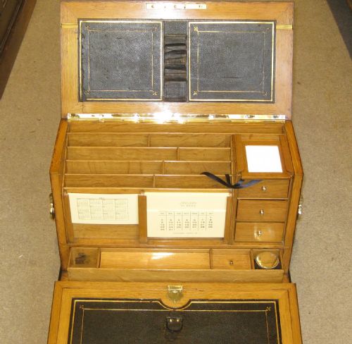A WONDERFUL COROMANDEL DROP FRONT STATIONERY CABINET - ADDITIONAL PHOTO 3
