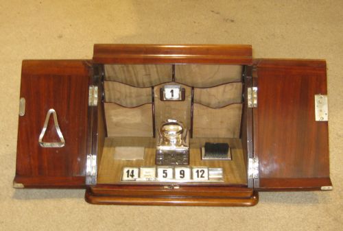 A SUPERB CIRCA 1900 MAHOGANY STATIONERY CABINET - ADDITIONAL PHOTO 1