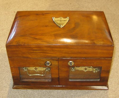 A Lovely Little Victorian Walnut Jewellery Box