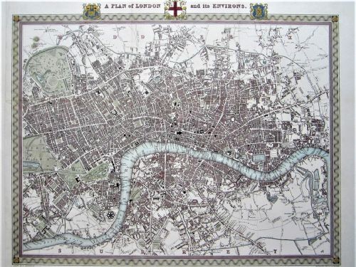 MAP OF LONDON AND ITS ENVIRONS BY R CREIGHTON 1831 - ADDITIONAL PHOTO 1