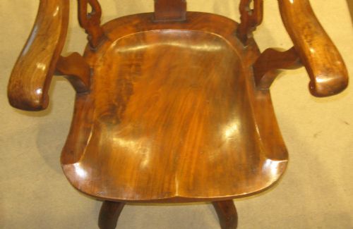 LOVELY VICTORIAN MAHOGANY REVOLVING DESK CHAIR - ADDITIONAL PHOTO 1