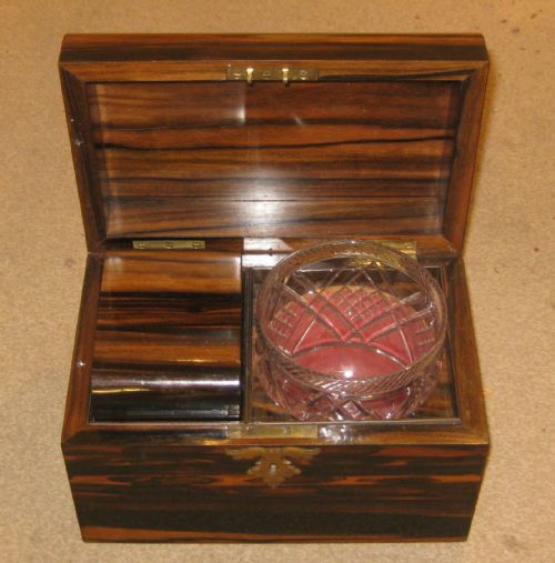 BEAUTIFUL VICTORIAN COROMANDEL TEA CADDY - ADDITIONAL PHOTO 1