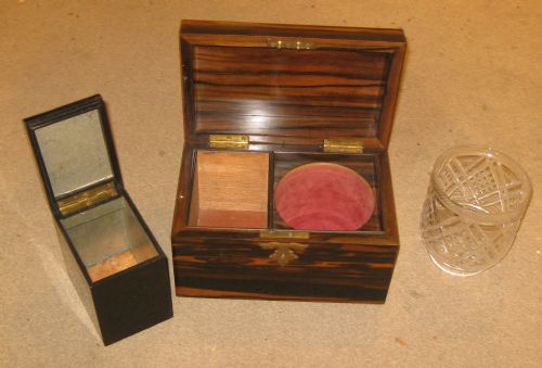 BEAUTIFUL VICTORIAN COROMANDEL TEA CADDY - ADDITIONAL PHOTO 2