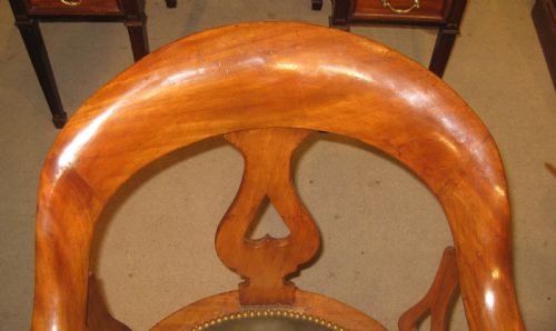 VICTORIAN GOLDEN MAHOGANY REVOLVING DESK CHAIR - ADDITIONAL PHOTO 3
