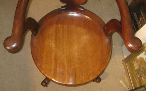 VICTORIAN MAHOGANY REVOLVING DESK CHAIR - ADDITIONAL PHOTO 2