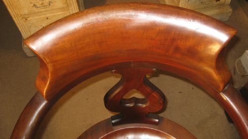 VICTORIAN MAHOGANY REVOLVING DESK CHAIR - ADDITIONAL PHOTO 3