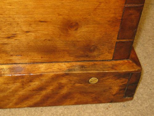 BEAUTIFULLY GRAINED VICTORIAN SOLID SATINWOOD TRUNK - ADDITIONAL PHOTO 7