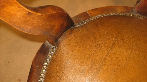 VICTORIAN MAHOGANY REVOLVING DESK CHAIR - ADDITIONAL PHOTO 4