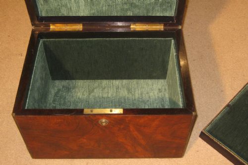 BEAUTIFUL VICTORIAN ROSEWOOD JEWELLERY BOX WITH NEWLY LINED INTERIOR - ADDITIONAL PHOTO 2