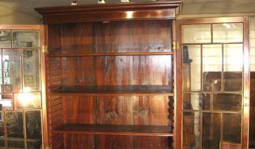 VICTORIAN MAHOGANY BOOKCASE CABINET - ADDITIONAL PHOTO 5