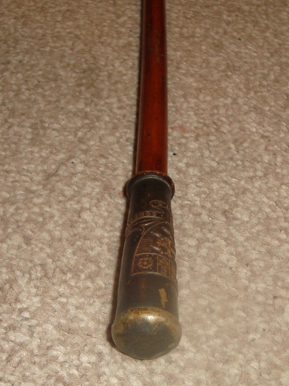 Victorian cane with Inscribed top ‘Westminster School'