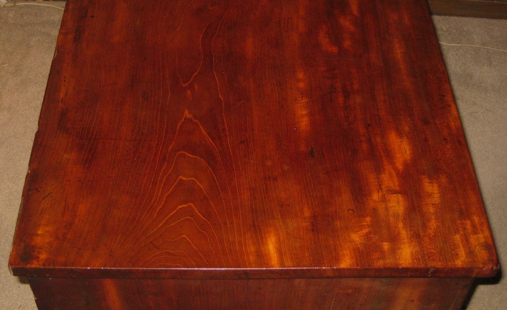 A fine quality early Victorian mahogany knee-hole desk. View II