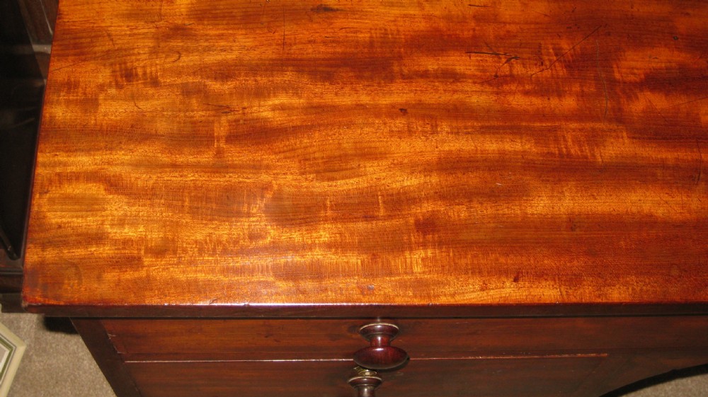 A fine quality early Victorian mahogany knee-hole desk. View VII