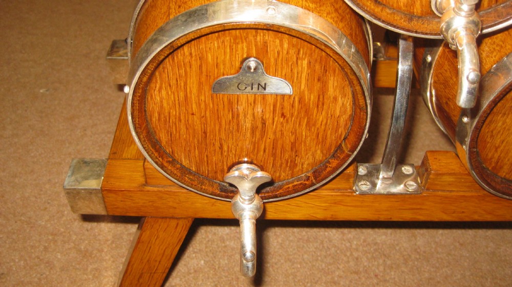A wonderful group of oak and plate barrels View V