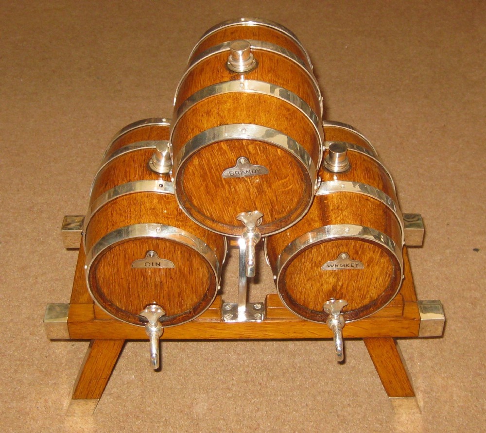 A wonderful group of oak and plate barrels