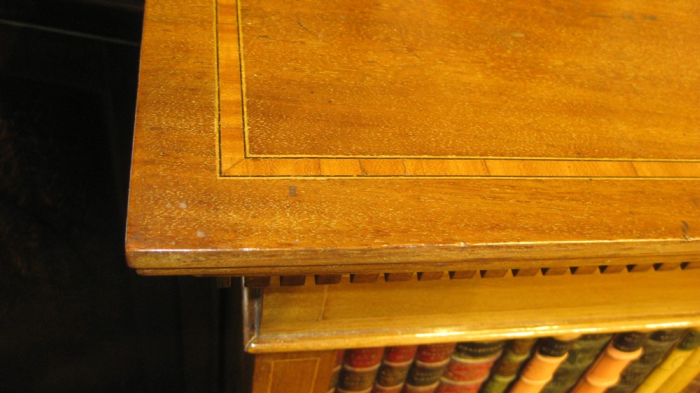 Victorian golden mahogany open bookcase  View IV