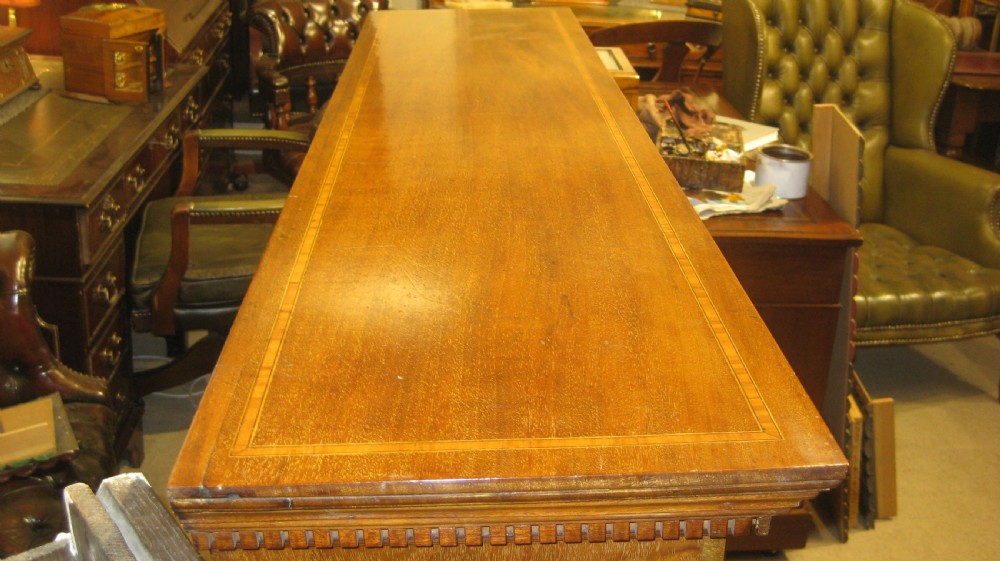 Victorian golden mahogany open bookcase  View V