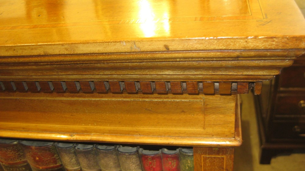 Victorian golden mahogany open bookcase  View VII