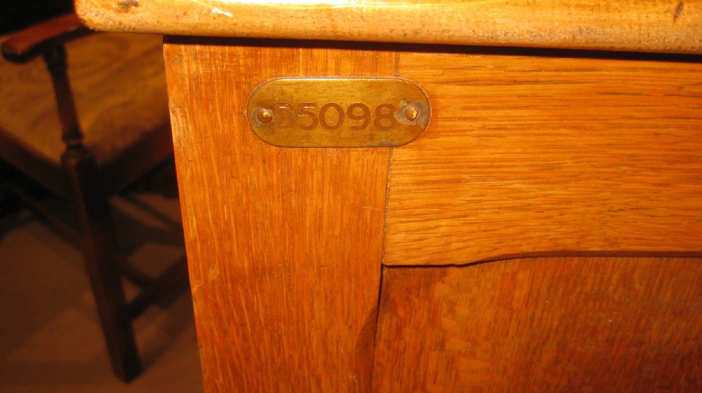 Edwardian solid oak filing chest.  View VIII