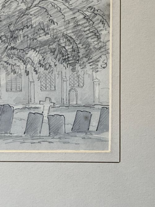 THE CHURCHES OF DEVON FOUR FINE MID 19TH CENTURY ECCLESIASTICAL ARCHITECTURAL PENCIL AND WATERCOLOUR DRAWINGS - ADDITIONAL PHOTO 10
