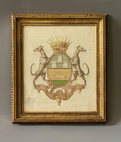 19TH CENTURY FRENCH PETIT POINT ARMORIAL TAPESTRY - ADDITIONAL PHOTO 10