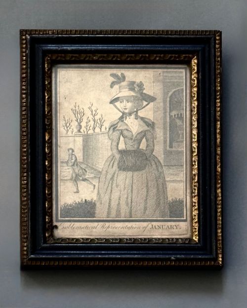 SIX GEORGIAN FASHION ENGRAVINGS OF LADIES EMBLEMATIC OF THE SEASONS - ADDITIONAL PHOTO 3