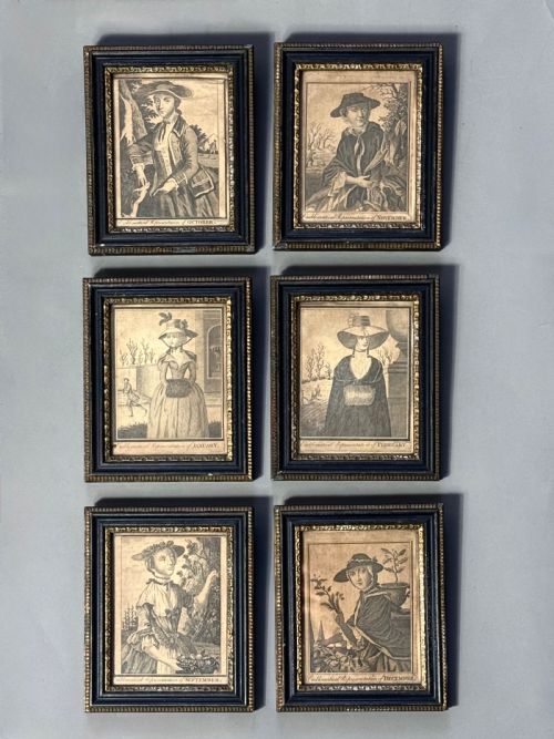 SIX GEORGIAN FASHION ENGRAVINGS OF LADIES EMBLEMATIC OF THE SEASONS - ADDITIONAL PHOTO 7