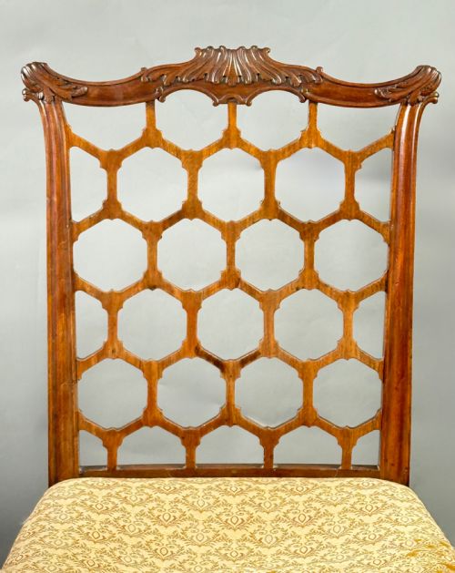 FINE CARVED GEORGE III MAHOGANY SIDE CHAIR C1760 FOR REHUPOLSTERY - ADDITIONAL PHOTO 5