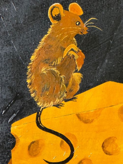MID 20TH CENTURY FOLK ART PAINTED DOUBLE SIDED SIGN THE PIECE OF CHEESE COTTAGE' - ADDITIONAL PHOTO 2