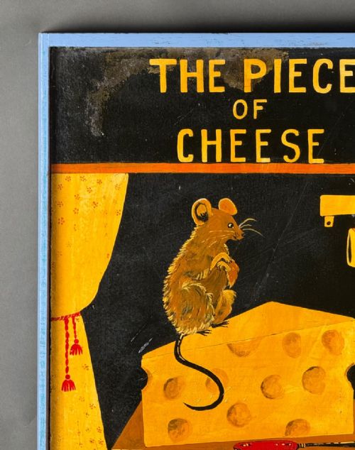 MID 20TH CENTURY FOLK ART PAINTED DOUBLE SIDED SIGN THE PIECE OF CHEESE COTTAGE' - ADDITIONAL PHOTO 5