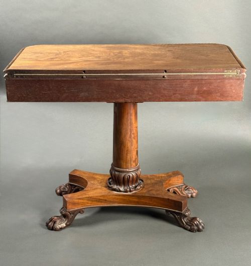 FINE REGENCY MAHOGANY CARD TABLE - ADDITIONAL PHOTO 2