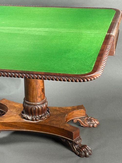 FINE REGENCY MAHOGANY CARD TABLE - ADDITIONAL PHOTO 5