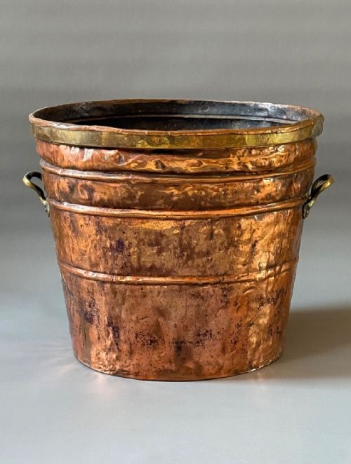 HUGE COUNTRY HOUSE COPPER LOG BIN - ADDITIONAL PHOTO 4