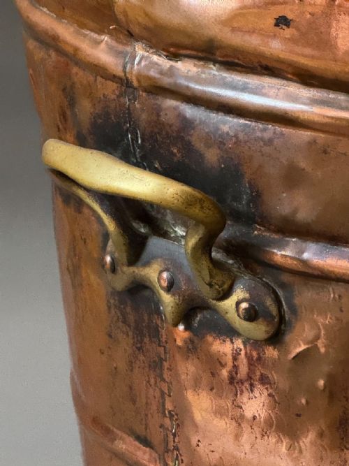 HUGE COUNTRY HOUSE COPPER LOG BIN - ADDITIONAL PHOTO 5