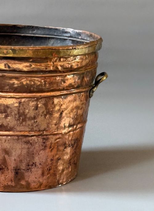 HUGE COUNTRY HOUSE COPPER LOG BIN - ADDITIONAL PHOTO 7