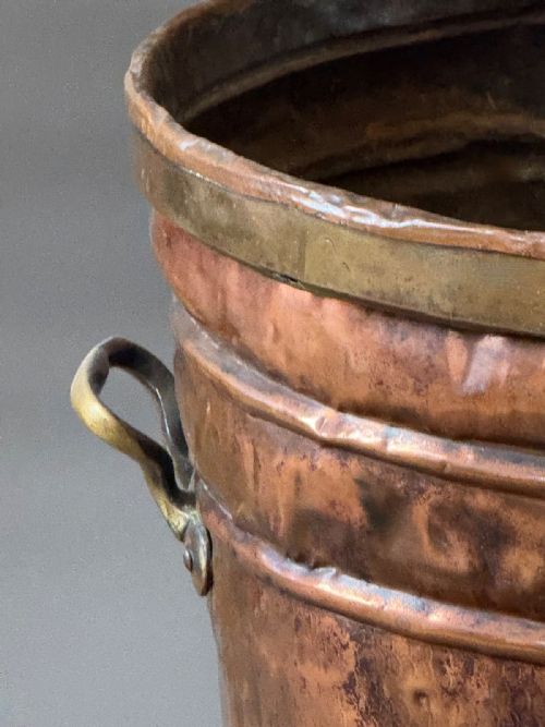 HUGE COUNTRY HOUSE COPPER LOG BIN - ADDITIONAL PHOTO 8
