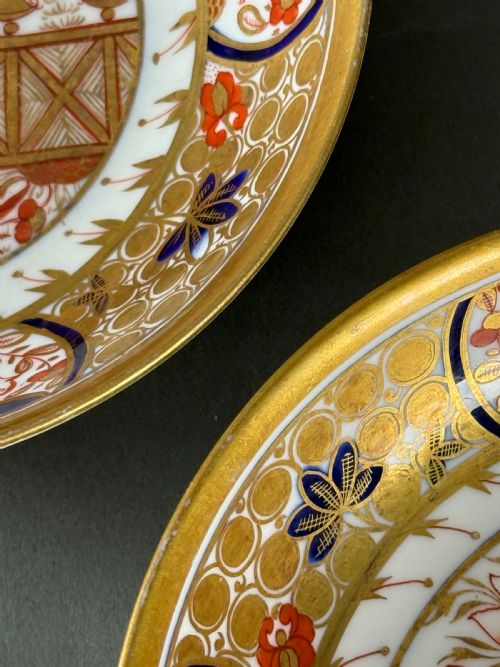 PAIR OF REGENCY SPODE IMARI DISHES HAND PAINTED WITH LAVISH GILDING ENGLAND CIRCA 1820 - ADDITIONAL PHOTO 3