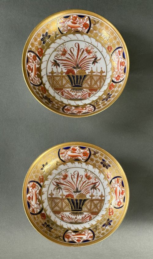 PAIR OF REGENCY SPODE IMARI DISHES HAND PAINTED WITH LAVISH GILDING ENGLAND CIRCA 1820 - ADDITIONAL PHOTO 5