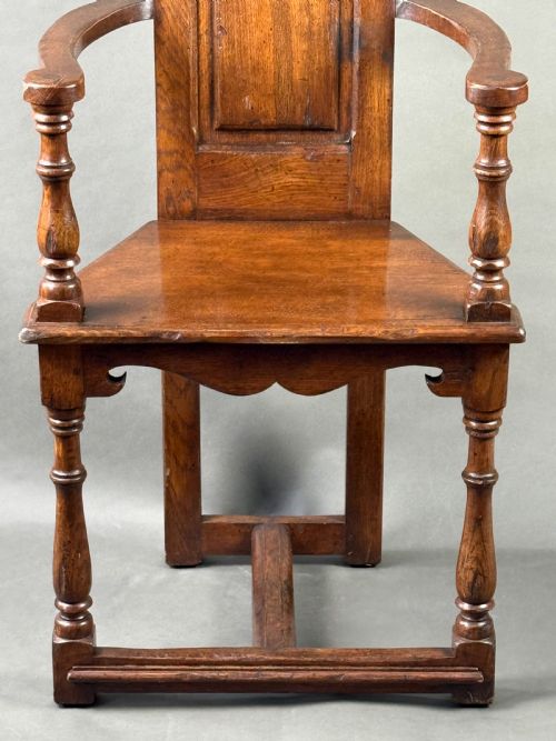 ANTIQUE WALNUT CAQUETOIRE GOSSIPING CHAIR - ADDITIONAL PHOTO 1
