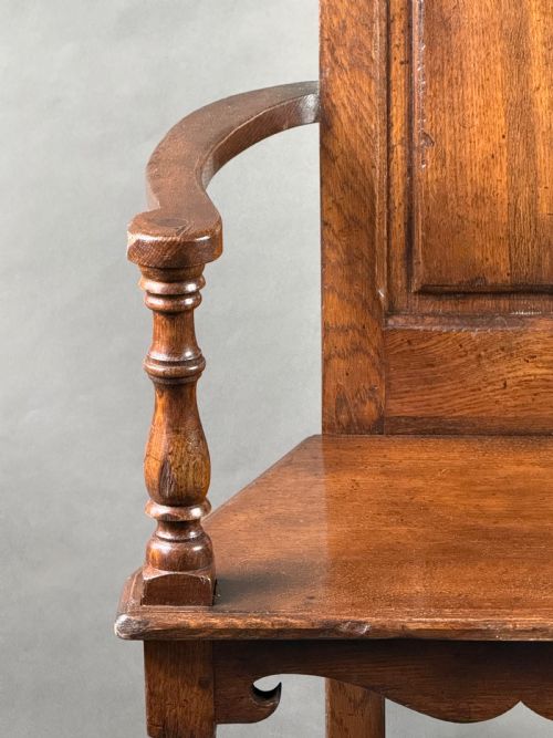 ANTIQUE WALNUT CAQUETOIRE GOSSIPING CHAIR - ADDITIONAL PHOTO 3