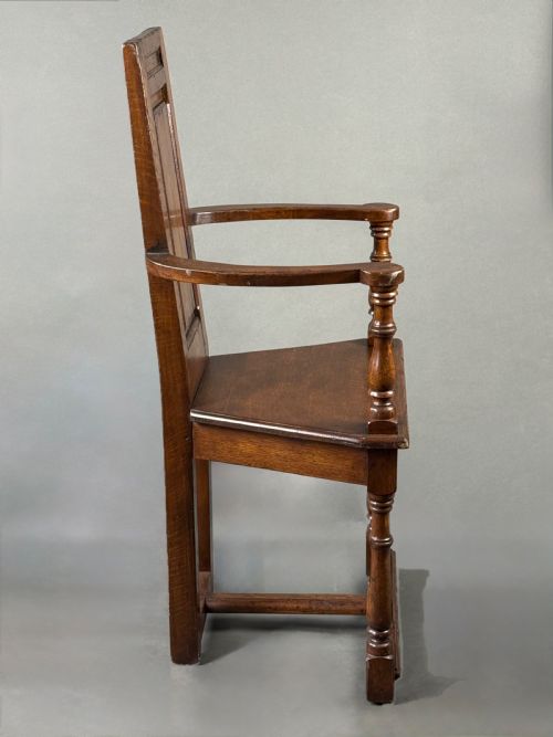 ANTIQUE WALNUT CAQUETOIRE GOSSIPING CHAIR - ADDITIONAL PHOTO 6