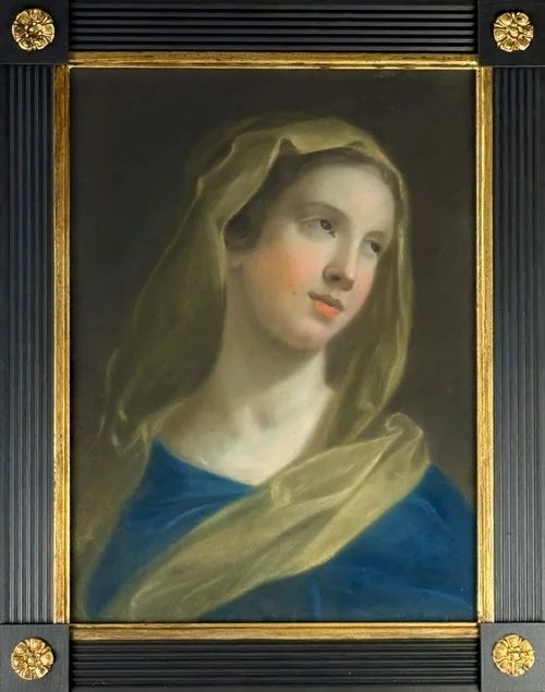 CIRCLE OF BENEDETTO LUTI 18TH CENTURY PASTEL OF THE MADONNA